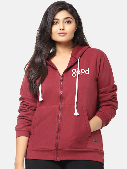 Typographic Sweatshirt With Hood