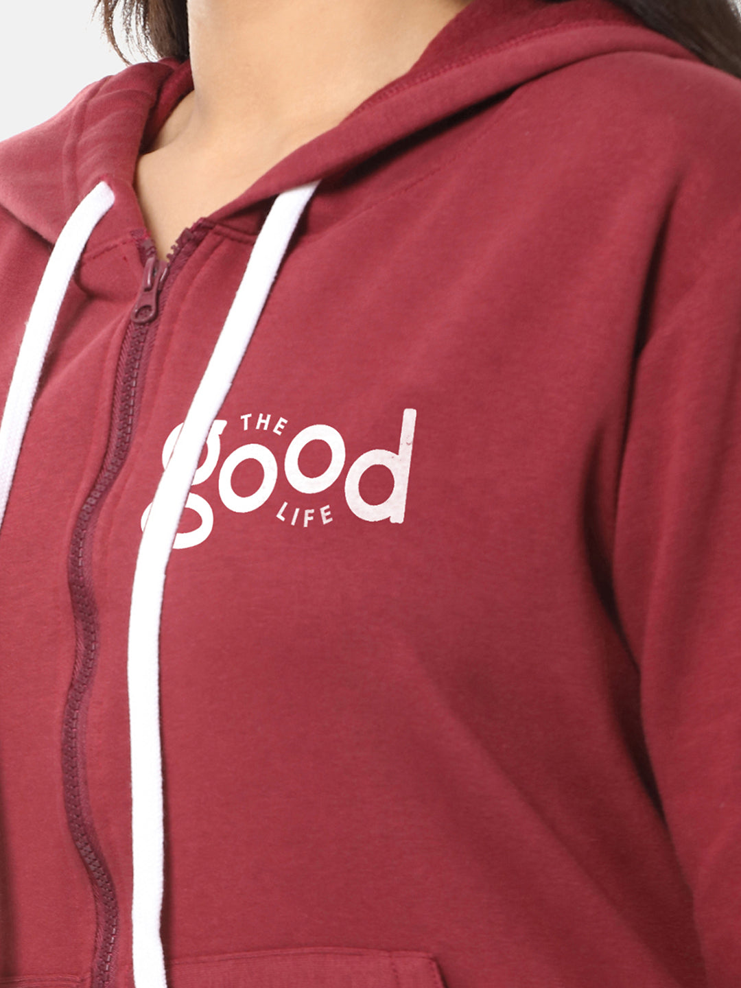 Typographic Sweatshirt With Hood