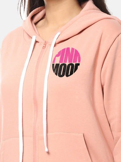 WOMEN TYPOGRAPHIC SWEATSHIRT WITH HOOD