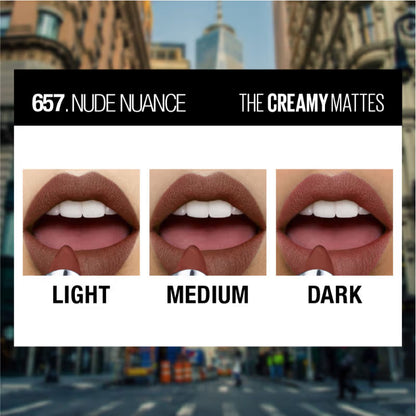 Maybelline New York New York Lipstick Sensational Creamy Matte - 657 Nude Nuance 3.9000000953674316 GRAM