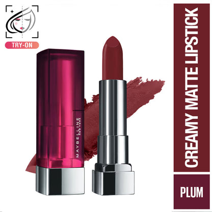 Maybelline New York Color Sensational Creamy Matte Lipstick - Plum 3.9000000953674316 GRAM
