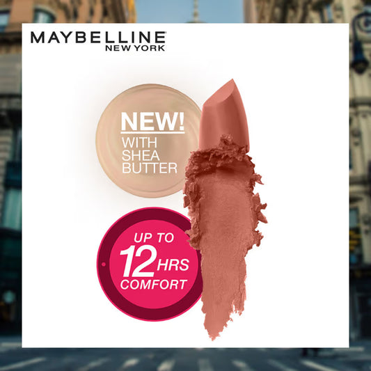 Maybelline New York Sensational Creamy Matte Lipstick Hydrating Formula - 506 Toasted Brown 3.9000000953674316 GRAM