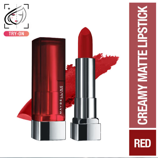 Maybelline New York Color Sensational Creamy Matte Lipstick - 634 Bold Crimson 3.9000000953674316 GRAM