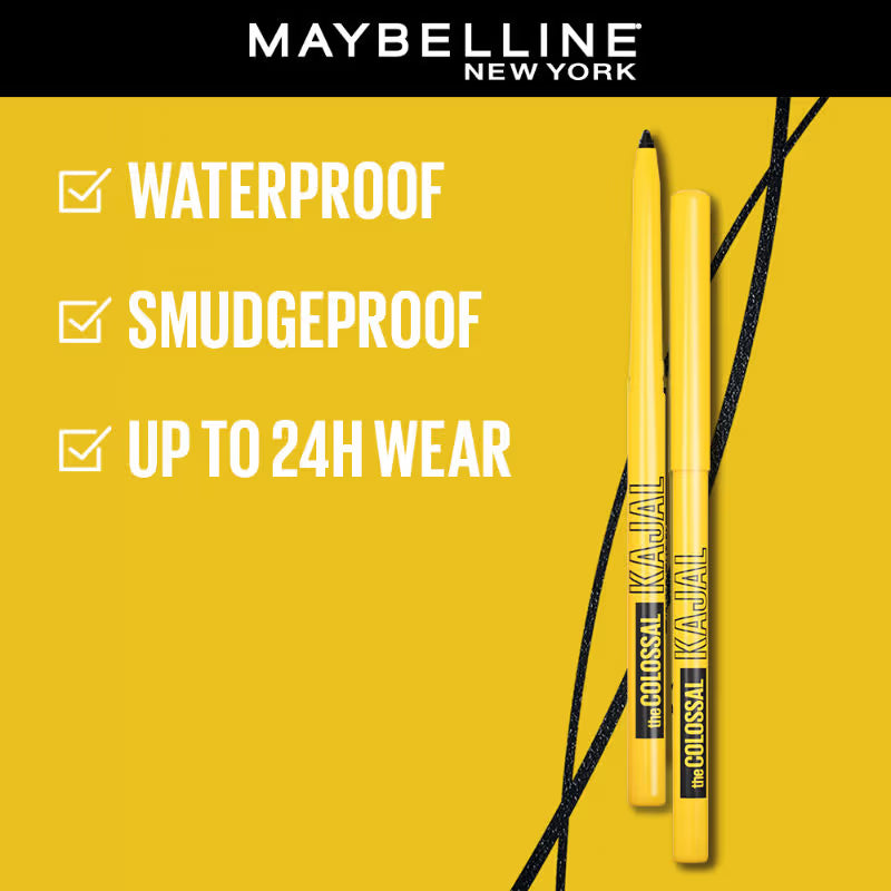Maybelline New York Colossal Kajal, Black 1.0499999523162842 GRAM
