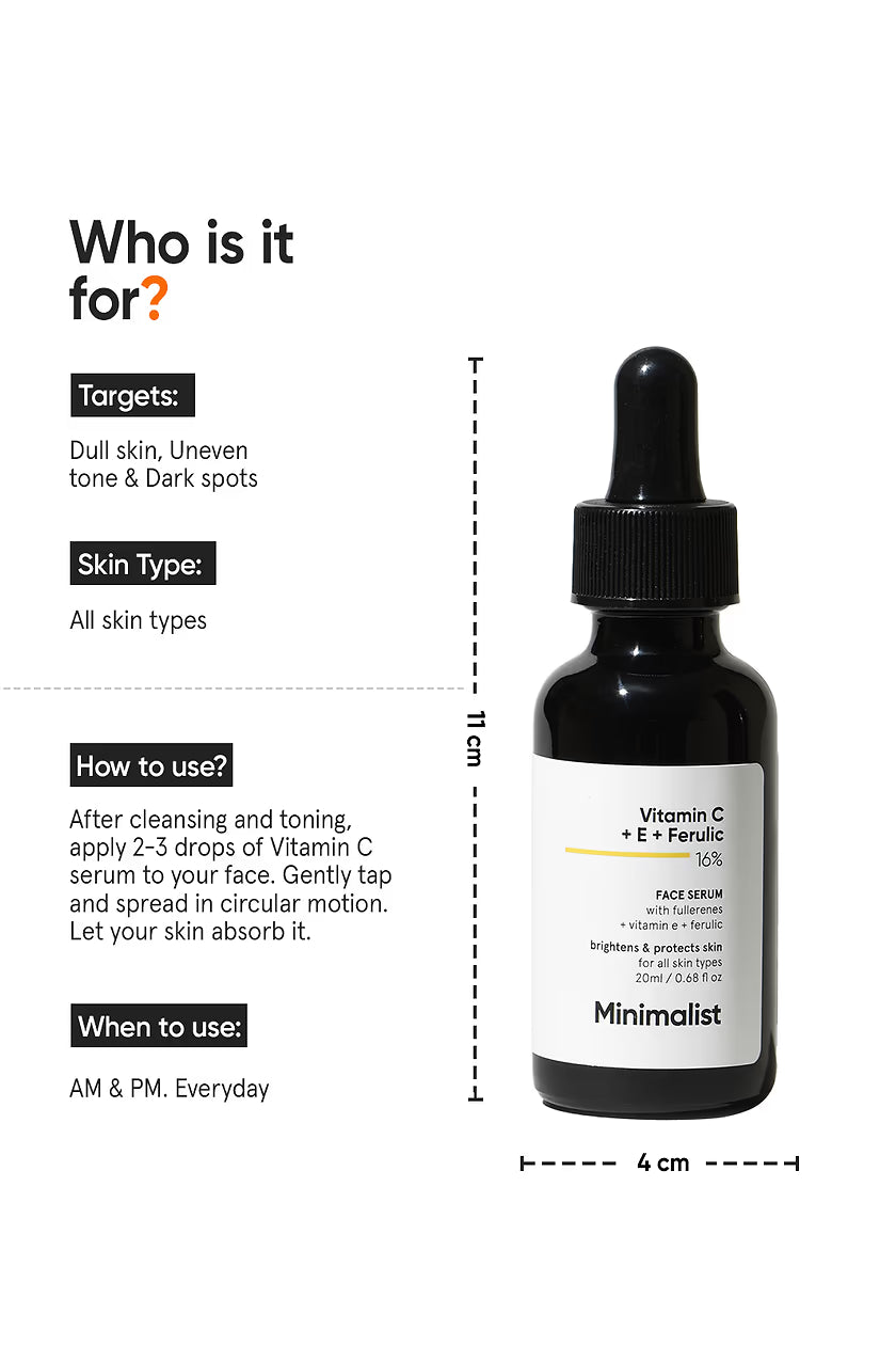 Minimalist Vitamin C+E+16% Ferulic Face Serum 20 MILLI_LITRE
