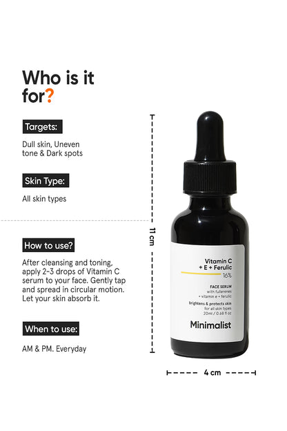 Minimalist Vitamin C+E+16% Ferulic Face Serum 20 MILLI_LITRE