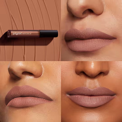Pilgrim Matte Me Up Liquid Lipstick, Nude Feud 3 MILLI_LITRE