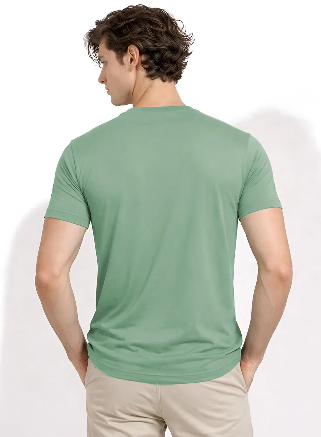 Adro Mens Badminton Graphic T-Shirt | Cotton Lycra Tshirt | 180 GSM Stretchable Crew Neck Sports Tee | Breathable Casual T shirt for Men