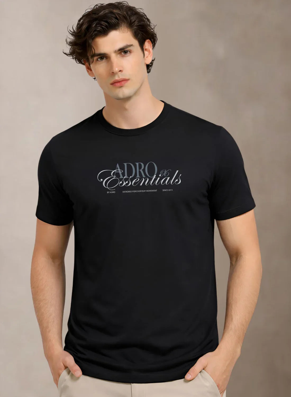 Adro Printed T Shirt for Men | 180 GSM Cotton Lycra | Regular Fit  Printed T-Shirt | Soft Breathable Fabric | Tshirts for men | Graphic Print Tee