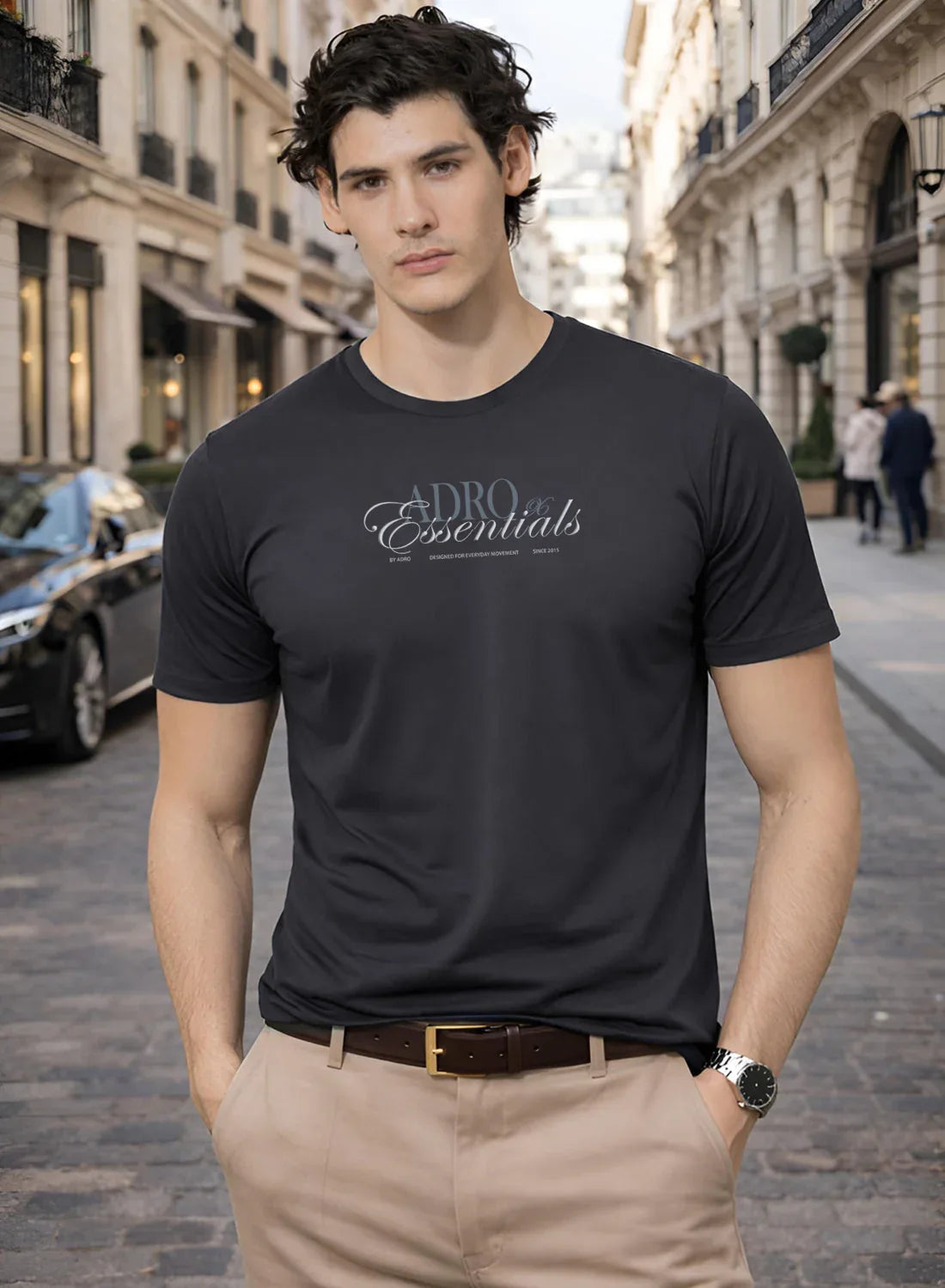 Adro Printed T Shirt for Men | 180 GSM Cotton Lycra | Regular Fit Printed T-Shirt | Soft Breathable Fabric | Tshirts for men | Graphic Print Tee