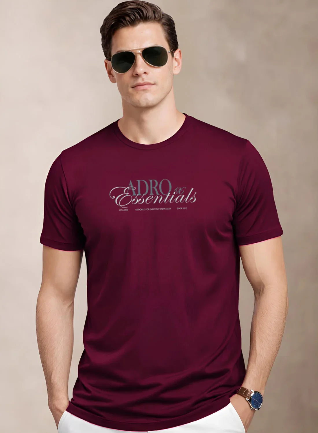 Adro Printed T Shirt for Men | 180 GSM Cotton Lycra | Regular Fit  Printed T-Shirt | Soft Breathable Fabric | Tshirts for men | Graphic Print Tee