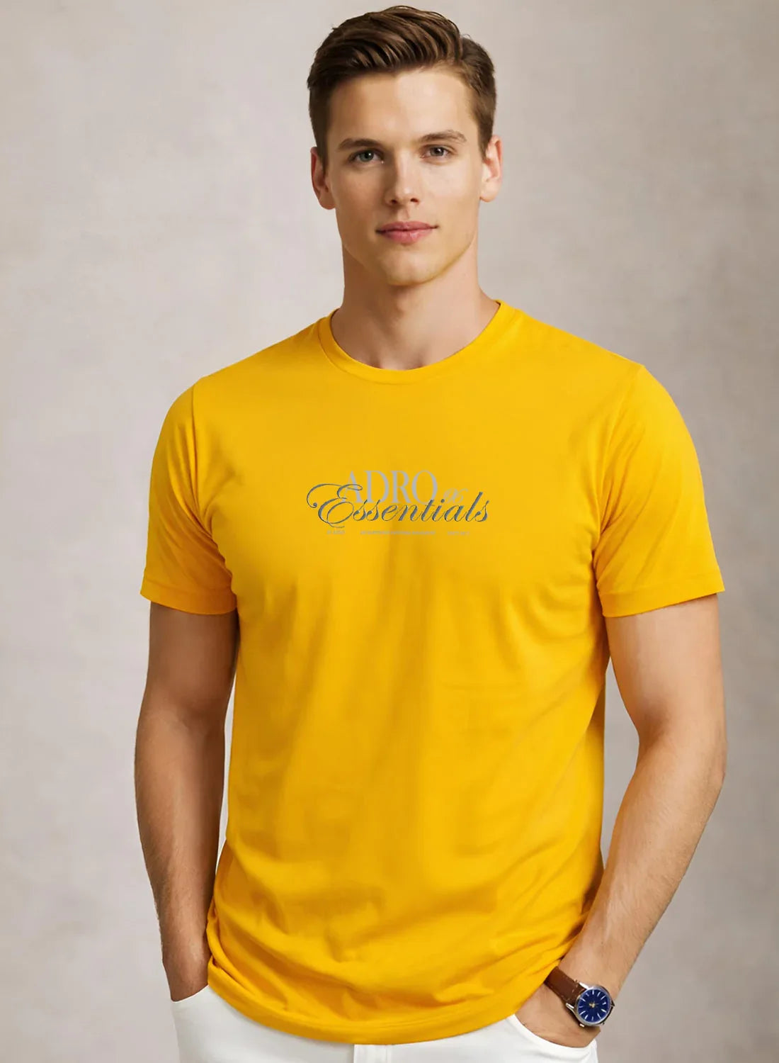 Adro Printed T Shirt for Men | 180 GSM Cotton Lycra | Regular Fit  Printed T-Shirt | Soft Breathable Fabric | Tshirts for men | Graphic Print Tee