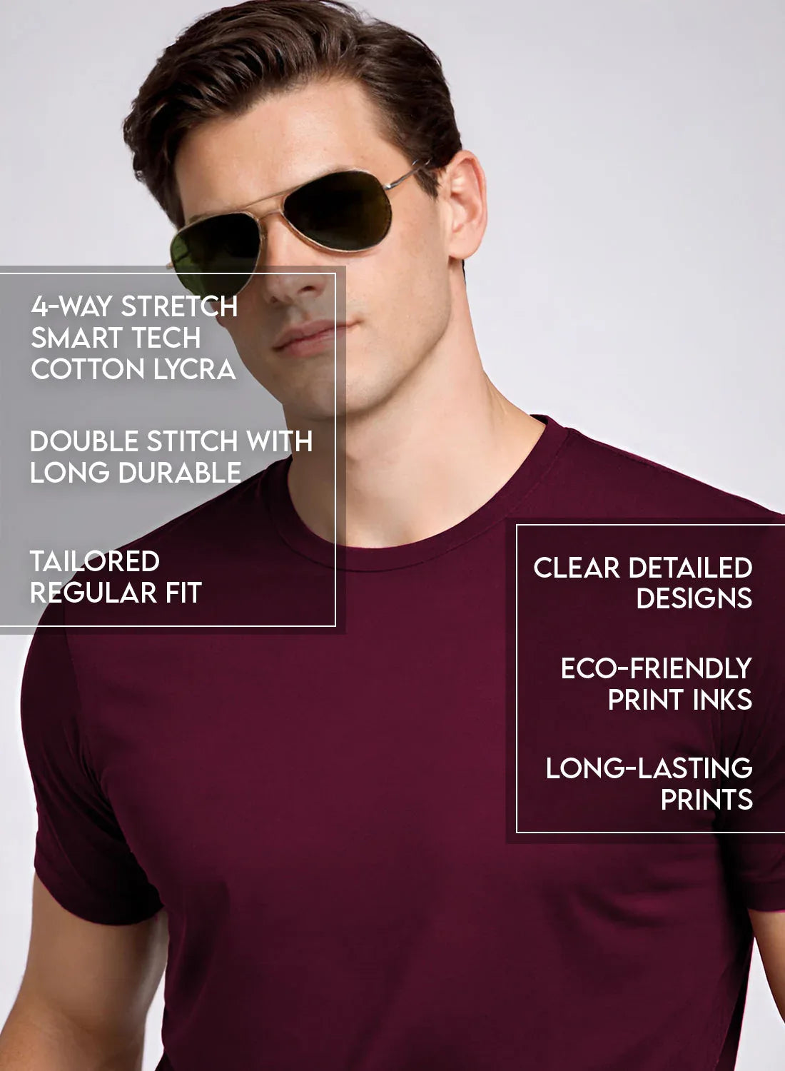 Adro Badminton Printed T-Shirt for Men | Cotton Lycra | 180 GSM Regular Fit | Sports Casual Tee | Printed Tshirt for Men|  Sports Stylish T shirt