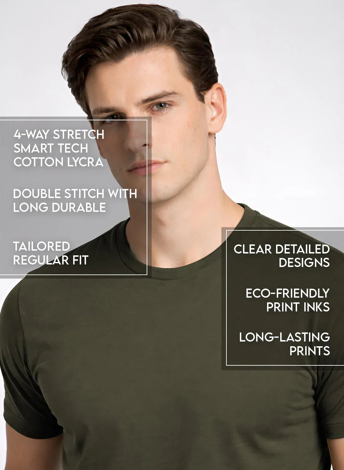 Adro Mens Badminton TShirt | Cotton Lycra | Regular Fit Tee | Sports Design T-shirt for Men | Printed T shirts for Men