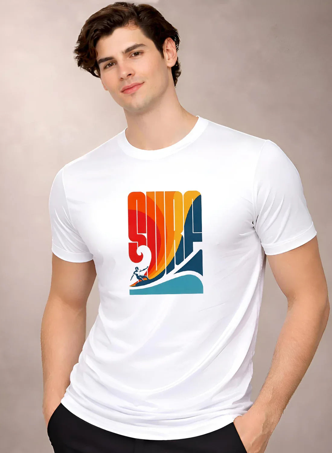 Adro Mens Printed TShirt | 180 GSM Cotton Regular Fit T-shirt | Lightweight Casual T shirt for Travel, Work From Home & Weekends