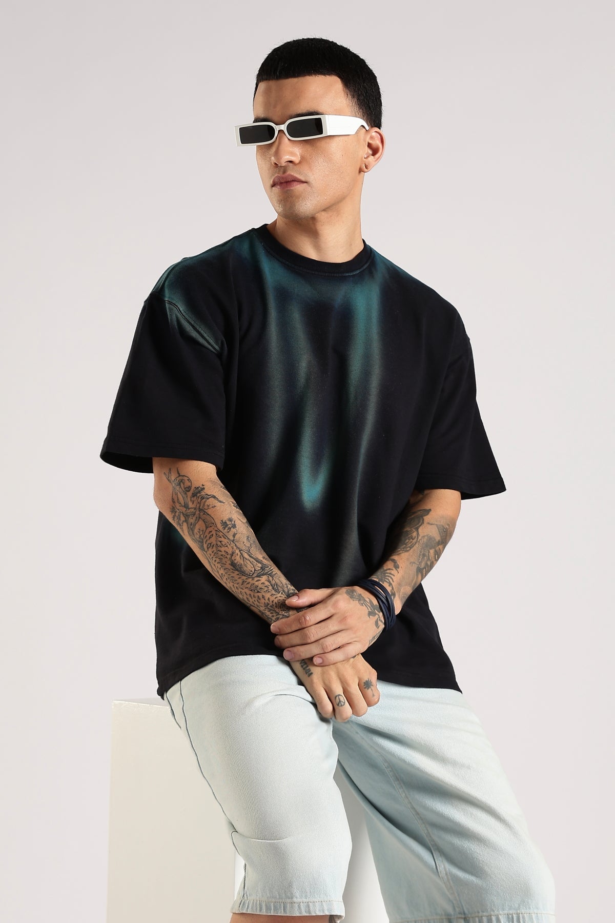 Adro Trendy Oversized Baggy Fit Drop Shoulder Tshirt in Tie & Dye Style
