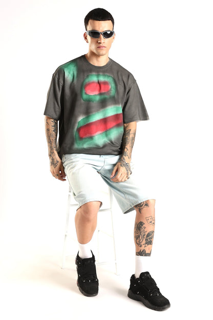 Adro Trendy Oversized Baggy Fit Drop Shoulder Tshirt in Tie & Dye Style