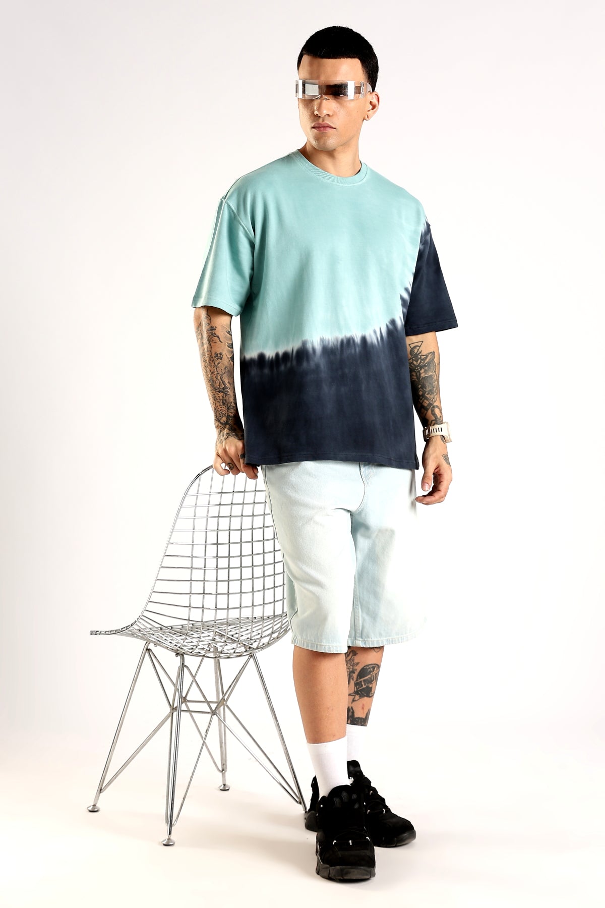 Adro Trendy Oversized Baggy Fit Drop Shoulder Tshirt in Tie & Dye Style