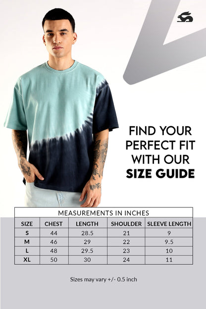 Adro Trendy Oversized Baggy Fit Drop Shoulder Tshirt in Tie & Dye Style