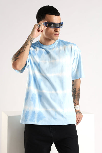 Adro Trendy Oversized Baggy Fit Drop Shoulder Tshirt in Tie & Dye Style