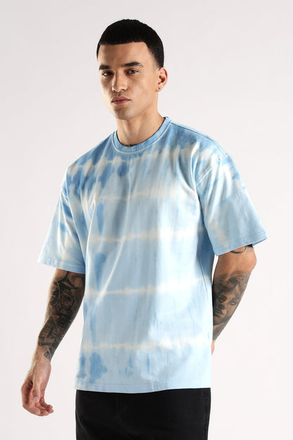 Adro Trendy Oversized Baggy Fit Drop Shoulder Tshirt in Tie & Dye Style