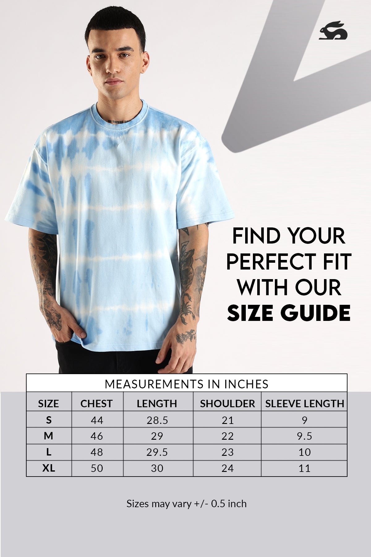Adro Trendy Oversized Baggy Fit Drop Shoulder Tshirt in Tie & Dye Style