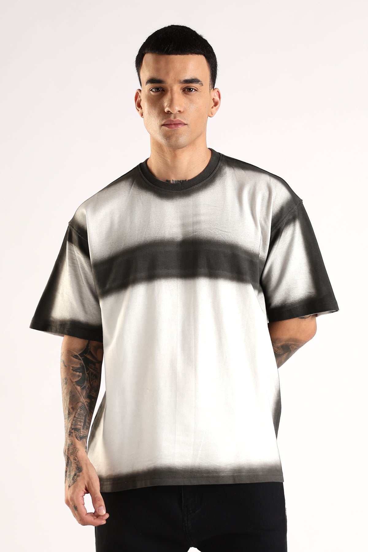 Adro Trendy Oversized Baggy Fit Drop Shoulder Tshirt in Tie & Dye Style