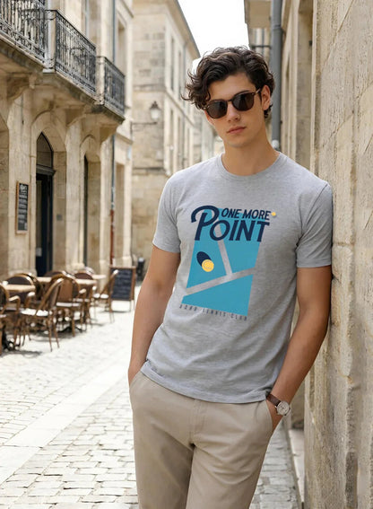 Adro Tennis Printed T-Shirt for Men | Cotton Lycra | 180 GSM Regular Fit | Sports Casual Tee | Printed Tshirt for Men| Sports Stylish T shirt