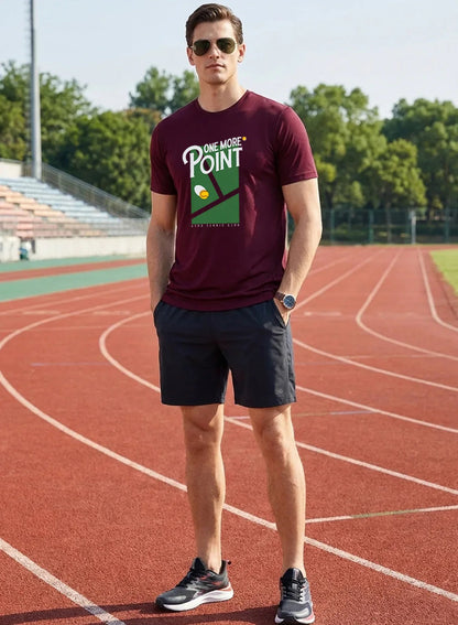 Adro Tennis Printed T-Shirt for Men | Cotton Lycra | 180 GSM Regular Fit | Sports Casual Tee | Printed Tshirt for Men| Sports Stylish T shirt