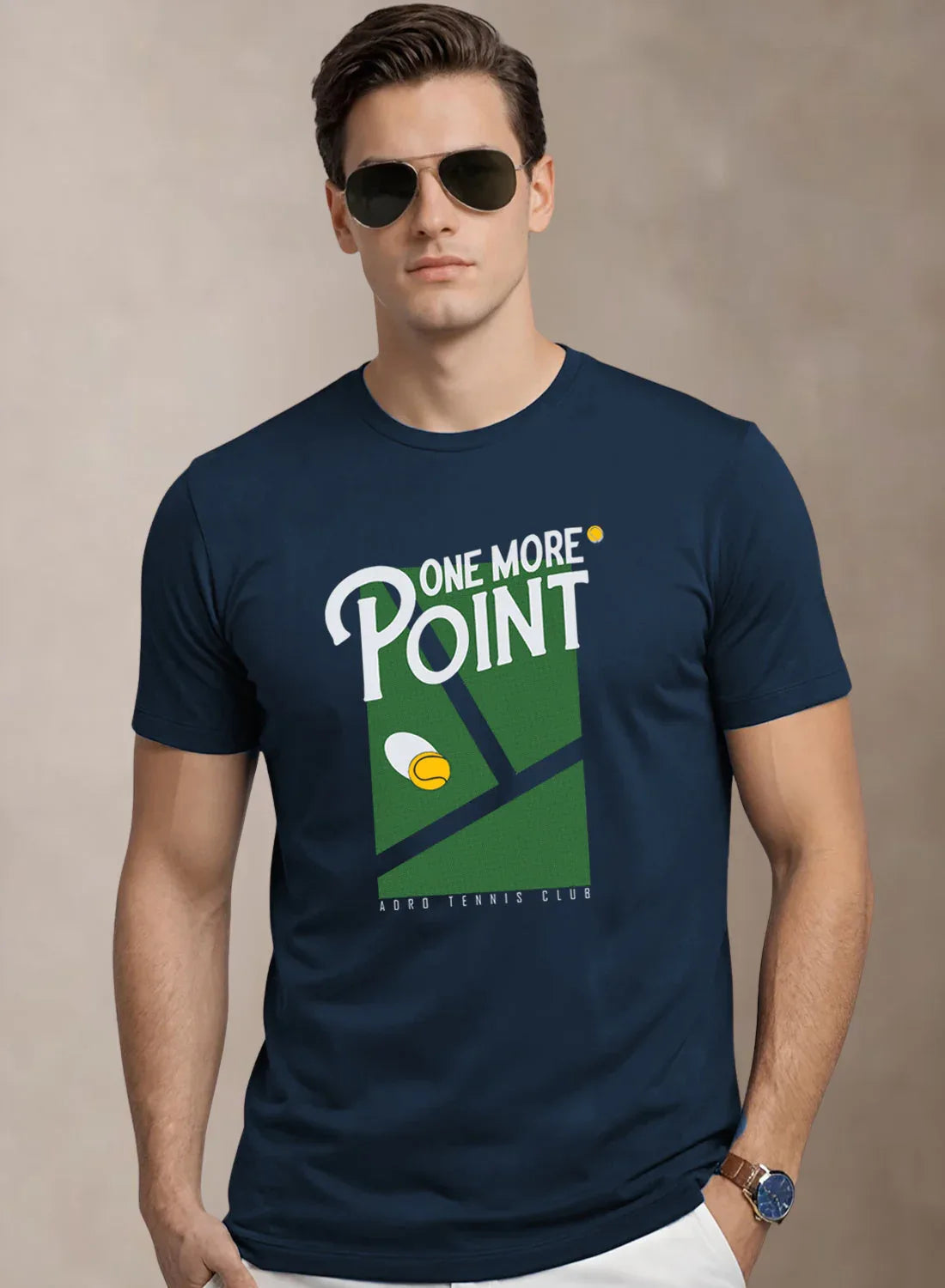 Adro Tennis Printed T-Shirt for Men | Cotton Lycra | 180 GSM Regular Fit | Sports Casual Tee | Printed Tshirt for Men| Sports Stylish T shirt Teal Blue