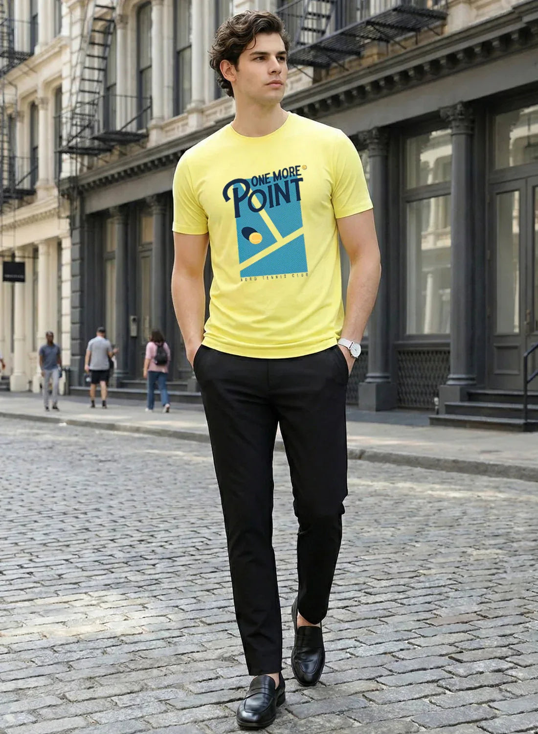 Adro Tennis Printed T-Shirt for Men | Cotton Lycra | 180 GSM Regular Fit | Sports Casual Tee | Printed Tshirt for Men|  Sports Stylish T shirt