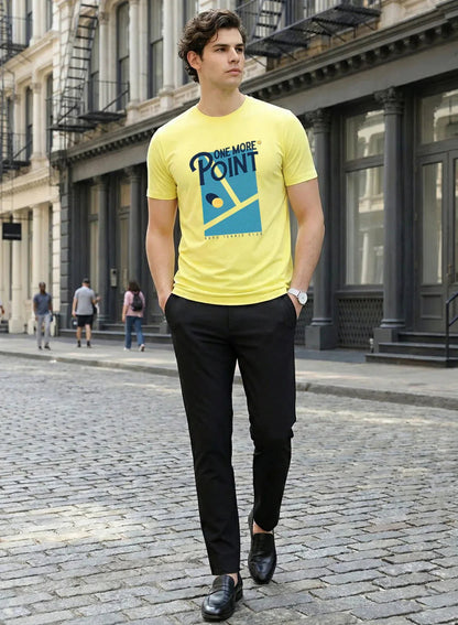 Adro Tennis Printed T-Shirt for Men | Cotton Lycra | 180 GSM Regular Fit | Sports Casual Tee | Printed Tshirt for Men|  Sports Stylish T shirt