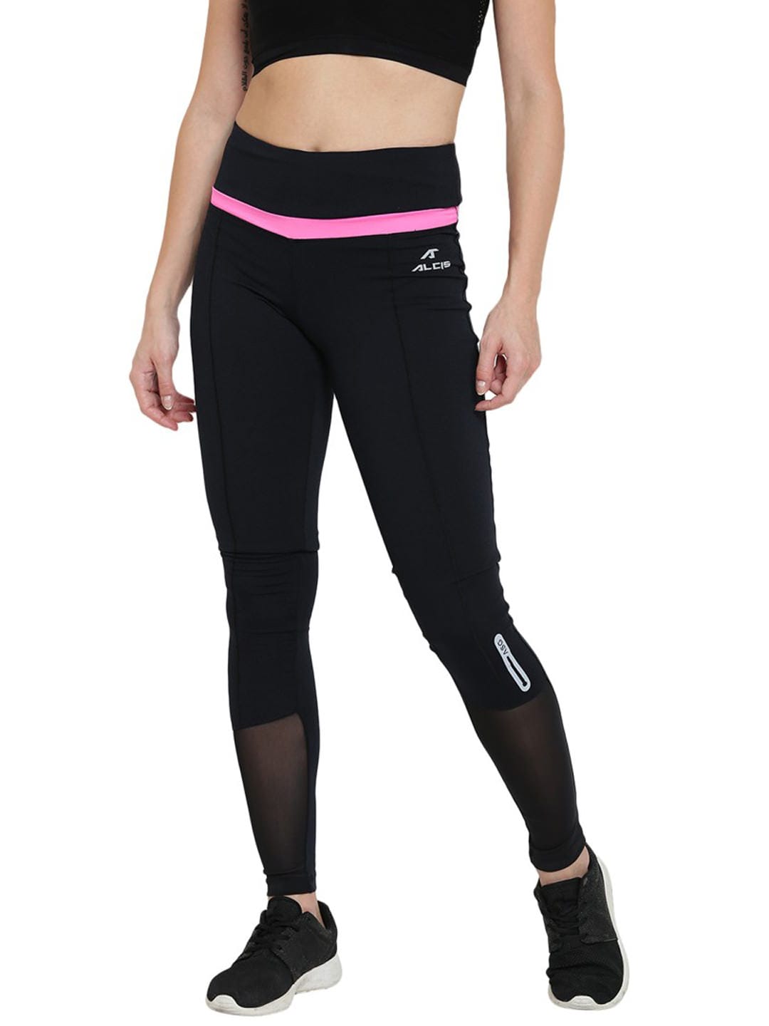 Alcis Womens Solid Black Legging AKRUWLG0930254 AKRUWLG0930254-S
