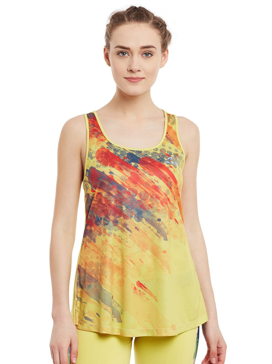 Alcis Women Printed Yellow Tshirts AKTNWSL0460106-S