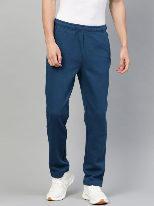Alcis Men Teal Blue Slim Fit Solid Track Pants ALCISMKPN001_S