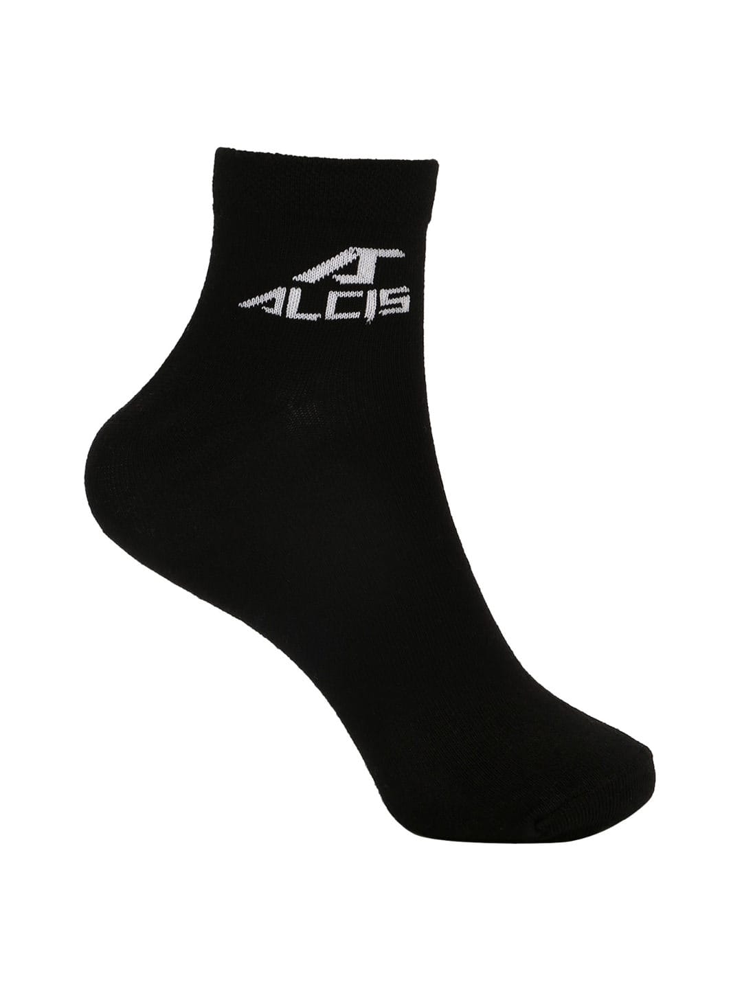 Alcis Men Black Ankle Length Socks-Pack of 1-Free Size-Black ALD1PCK01BLK-Free Size