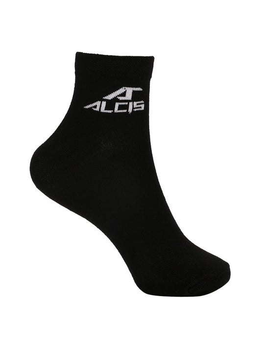 Alcis Men Black Ankle Length Socks-Pack of 1-Free Size-Black ALD1PCK01BLK-Free Size