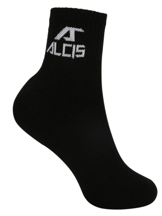 Alcis Men Black Ankle Length Socks-Pack of 1 ALD1PCK02BLK-Free Size-Black ALD1PCK02BLK-Free Size