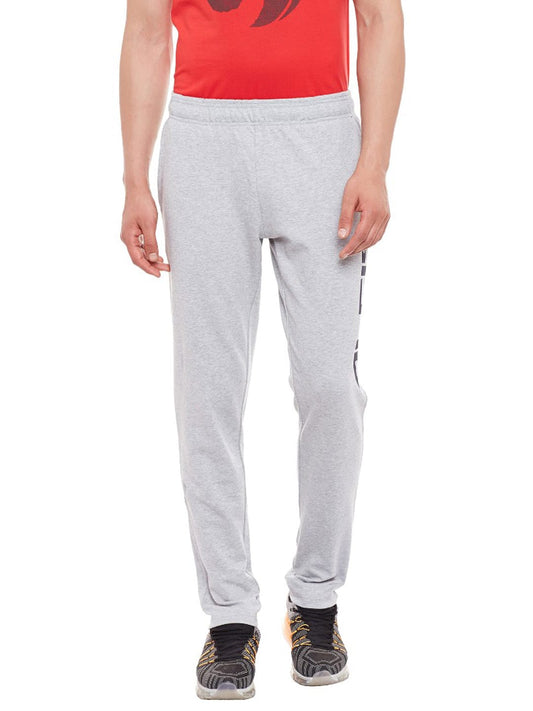 Alcis Men Grey Melange Solid Slim Fit Track Pants ALMPA003019-S
