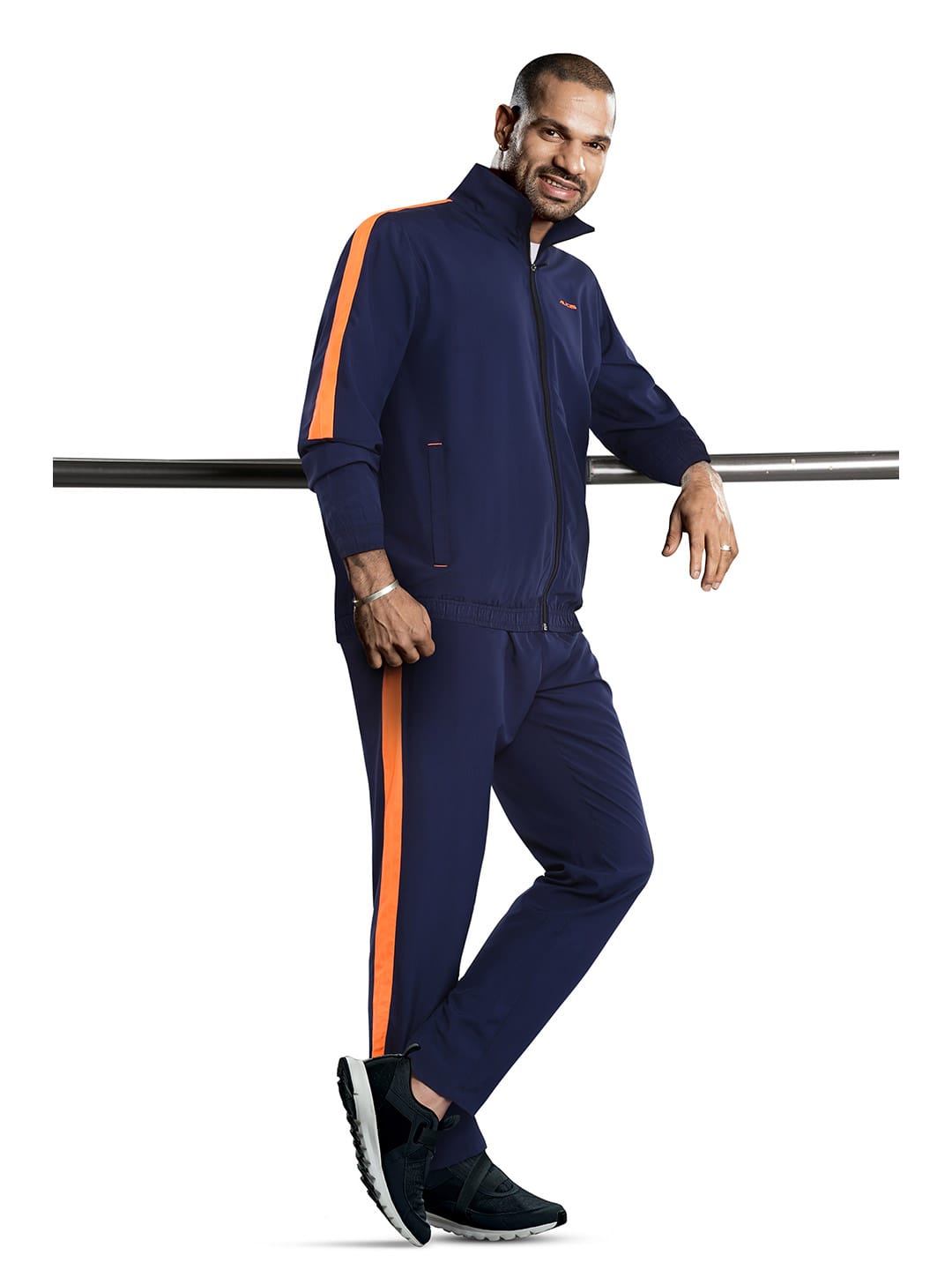 Alcis Men Colourblocked Navy Blue Tracksuits ALSNAP2022-S