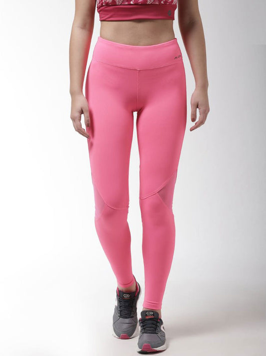 Alcis Women Solid Pink Tights ALWPA145438-XS