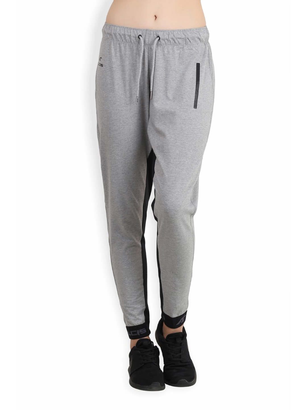 Alcis Womens Solid Grey Track Pant ALWPA146440 ALWPA146440-XS
