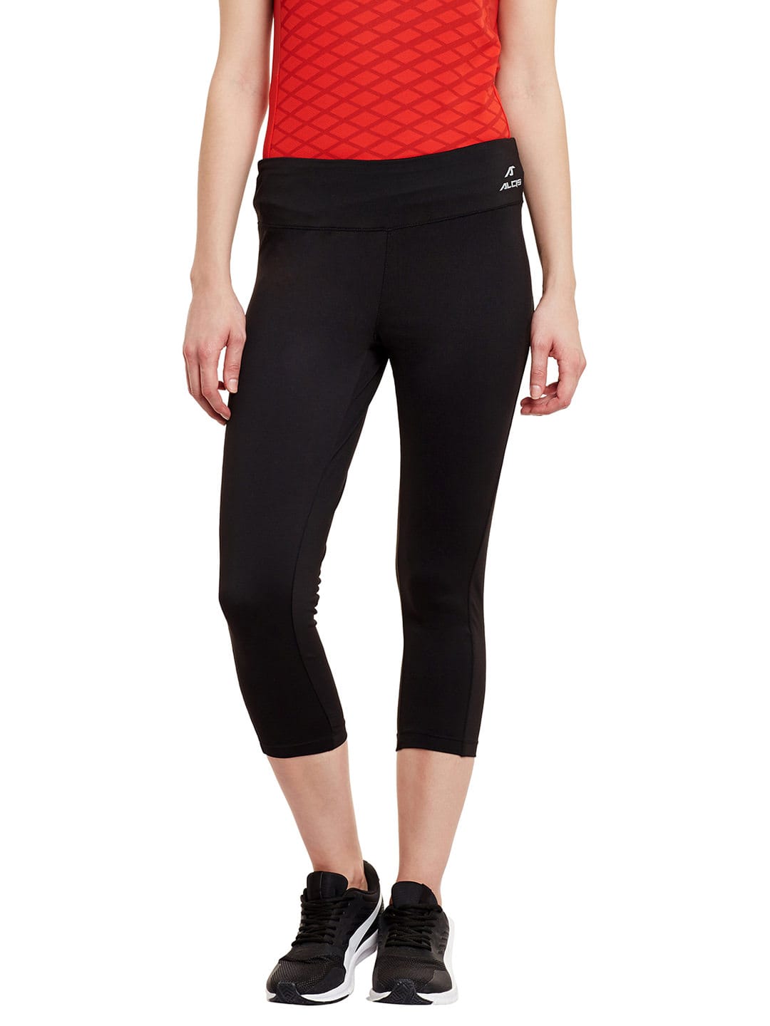 Alcis Women Solid Black Tights ALWPA151454PR-XS