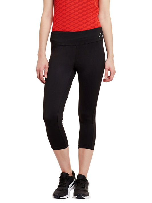 Alcis Women Solid Black Tights ALWPA151454PR-XS