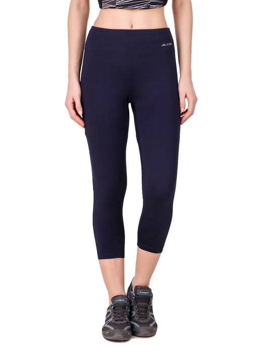 Alcis Women Solid Navy Blue Tights ALWPA151458PR-S