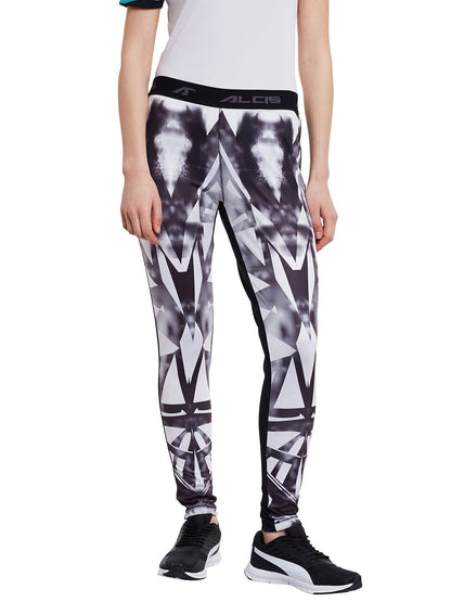 Women White Printed Track Pant ALWPA159475-XS