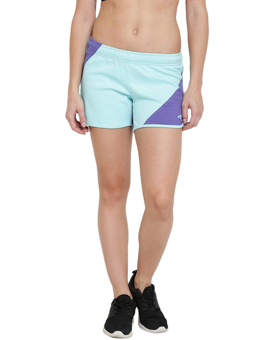 Alcis Womens Solid Blue Shorts ALWST147443 ALWST147443-XS