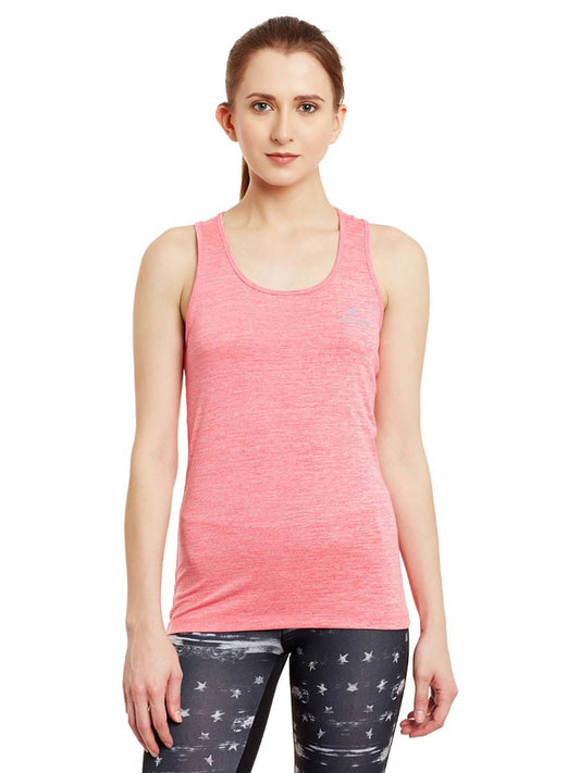 Alcis Women Pink Self-Designed Tank Top ALWTP136401-XS