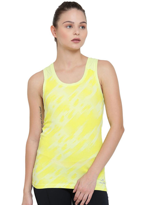 Alcis Full Print Yellow Tank Top ALWTP137406-XS