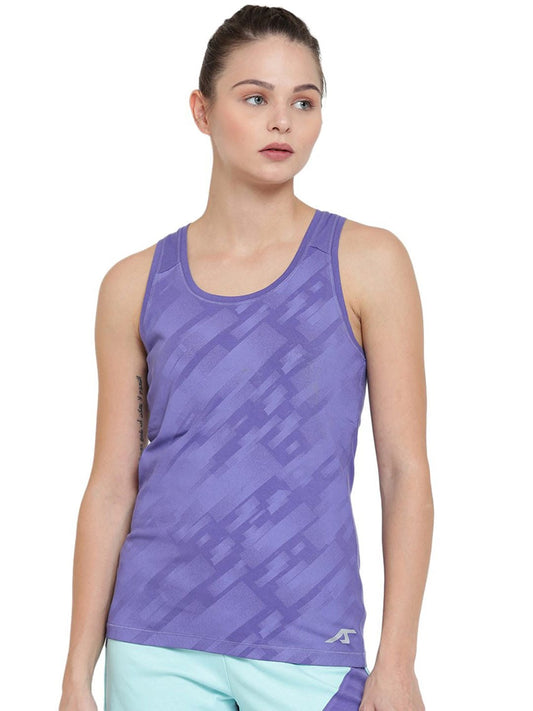 Alcis Women Purple Printed Tank Top ALWTP137407-XS